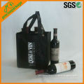 Fashion recycled high quality 6 packs bottle bag for promotional